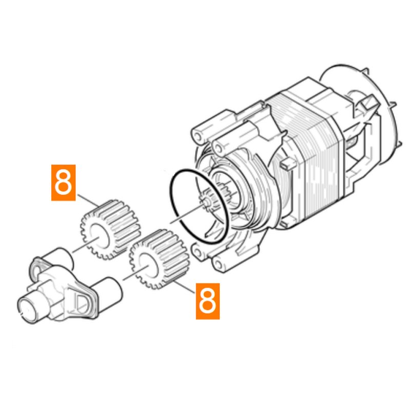 Set rotite dintate motor Karcher, compatibile cu aparate de spalat cu presiune K2 / K3