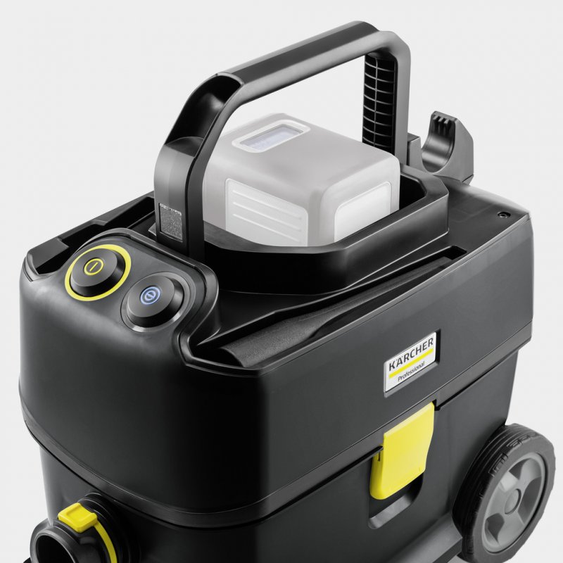 Aspirator uscat cu sac, cu acumulator Karcher T 10/1 Bp Adv HEPA Go!Further, cadou: 10 saci filtranti din pasla