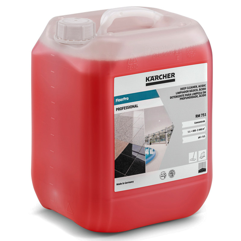 Detergent lichid pentru curatarea in profunzime a pardoselelor (acid), 10 L, tip RM 751 ASF