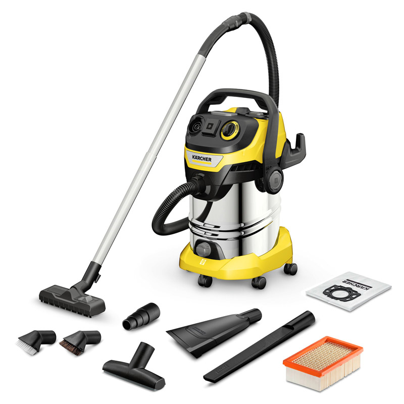 Aspirator uscat/umed WD6PSV-30/8/35/T 1300W, cuva Inox si rezervor murdarie 30 l