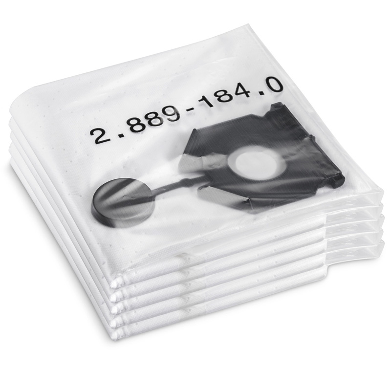 Set 5 saci filtrare Karcher din vlies pentru NT40/1, NT50/1, clasa H